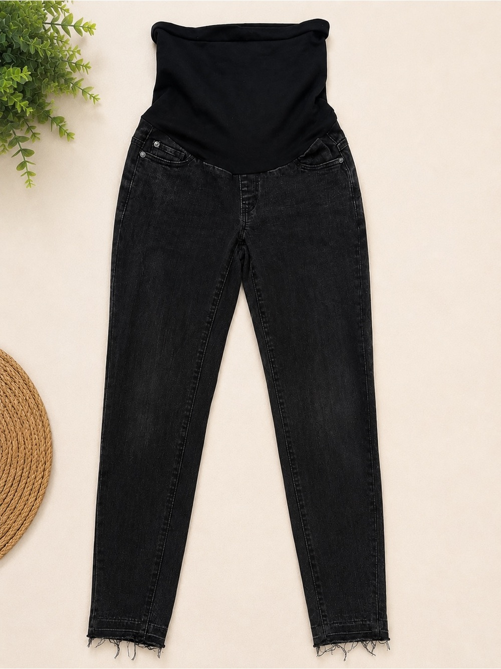 Maternity High-Waist Black Jeans